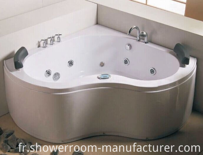 Corner Double People Jacuzzi Indoor Bathtub (CL-333)